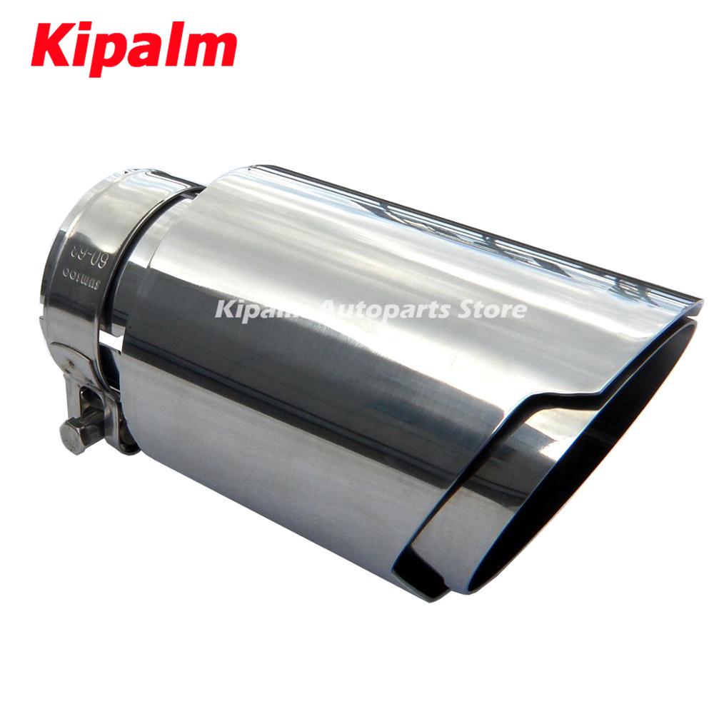 Car Universal AK Stainless Steel Exhaust Tip With Silver or Burnt Blue Color End Pipe for BMW BENZ Audi VW Golf Parts AK Logo