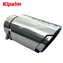 Load image into Gallery viewer, Car Universal AK Stainless Steel Exhaust Tip With Silver or Burnt Blue Color End Pipe for BMW BENZ Audi VW Golf Parts AK Logo