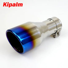 Load image into Gallery viewer, Car Universal Exhaust Pipe Muffler Tip Slanted End 304 Stainless Steel 51mm Inlet Tailpipe