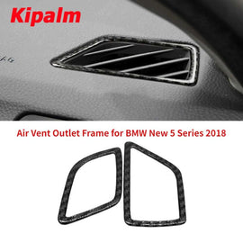 Car Modification Accessories Stickers Carbon Fiber Air Vent Outlet Frame for BMW New 5 Series 2018