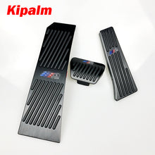 Load image into Gallery viewer, No Drill Gas Brake Footrest Pedal Plate Pad For BMW New 5 6 7 series GT Touring X3 X4 Z4 Black Aluminum alloy gas brake pedal