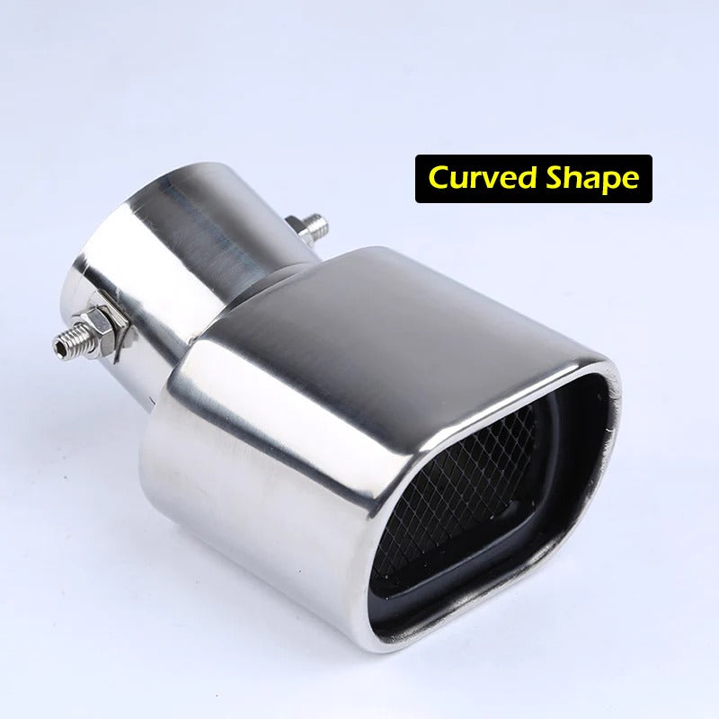 Universal Polished Stainless Steel Rectangular Exhaust Muffler Nozzle for Audi Benz VW BMW