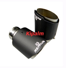 Load image into Gallery viewer, Universal Remus Sport Carbon Fiber Exhaust Muffler Tips Matte Silver Tail Pipe for BMW AUDI GOLF MAZDA