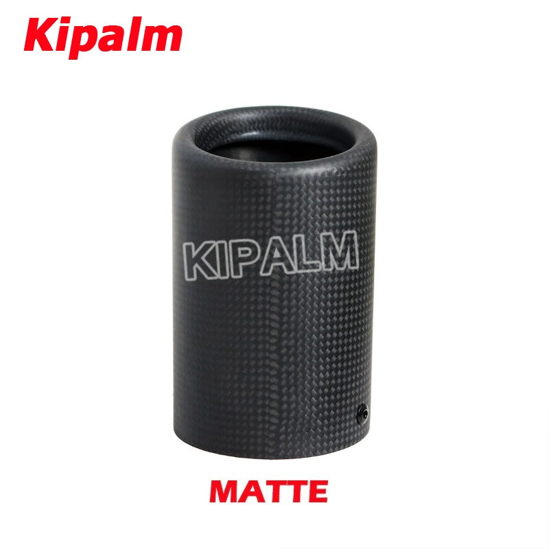 Car Universal Adjustable Carbon Fiber Cover Muffler Pipe Tip Carbon Fiber Case Exhaust Tip Housing with Circlip 57-63mm Ak Logo