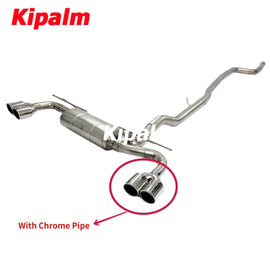 Dual M Performance BMW 5 Series G38 B48 2018 2019 2020 2.0T/3.0T with Valve Muffler Chrome Cat-back