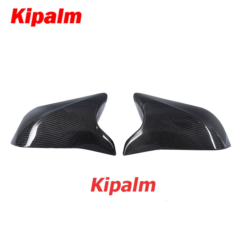 1 Pair Rearview Side Mirror Cap M Look Carbon Fiber Exterior Relacement Mirror Cover for Tesla Model 3