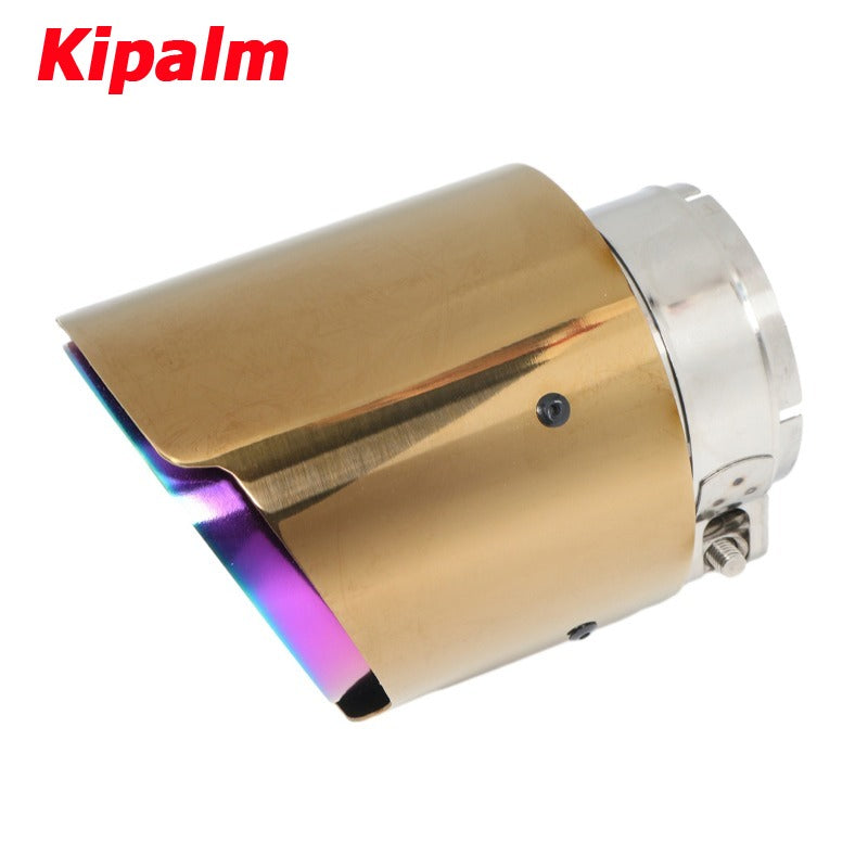 1PC 304 Stainless Steel Gold Purple Exhaust Tip Without Logo BMW 3 Series G20 2019 Tiguan R Accord 8th