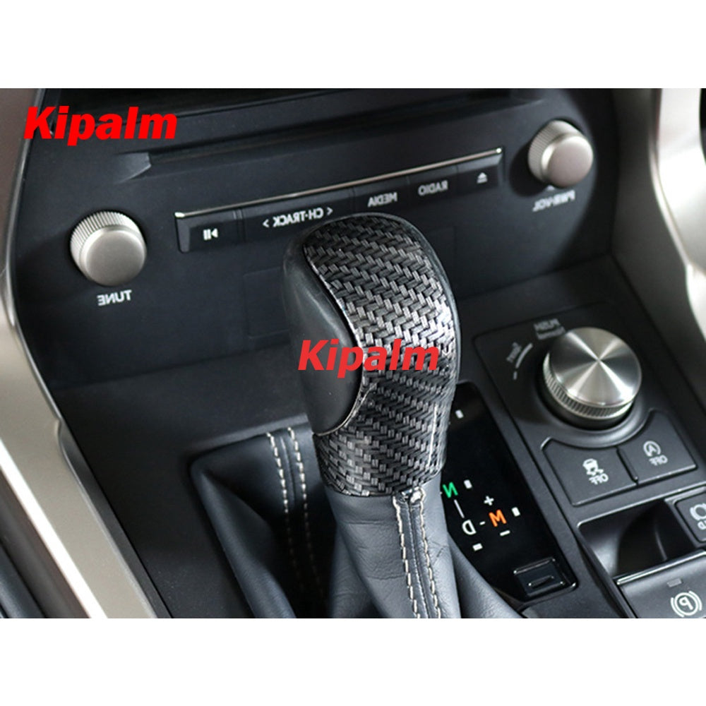 1pcs Auto Interior Accessories Carbon Fiber Gear Shift Knob Cover for Lexus ES RX GS IS NX 200t RC ES200 RX200t