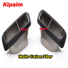 Load image into Gallery viewer, 1 Pair Real Carbon Fiber Exhaust Tips for Mercedes Benz C-class W205 S205 Modify to AMG C63 E63 C-class 2015-2018