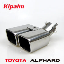 Load image into Gallery viewer, Alpha Dual Exhaust Tip 304 Stainless Steel Modified Car Rear Tail Throat Muffler Tip