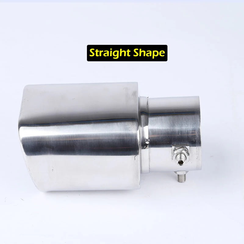 Universal Polished Stainless Steel Rectangular Exhaust Muffler Nozzle for Audi Benz VW BMW