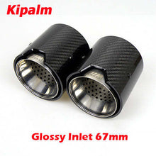 Load image into Gallery viewer, 2PCS Real Carbon Fiber Exhaust Pipe Muffler Tip for BMW M Performance 235i 240i 335i Akrapovic Exhaust Tip