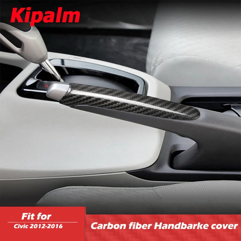 Car Accessories Dry Carbon Fiber Handbrake Protective Cover for Honda Civic 2012-2016