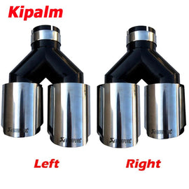 Car Universal Akrapovic Dual Black Stainless Steel Exhaust Tip Double End Pipe for BMW BENZ VW Golf TOYOTA
