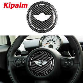 kipalm Carbon Fiber Car Steering Wheel Stickers Cover Trim for Mini Cooper Clubman R55 R56 R60 R61 Mini Accessories