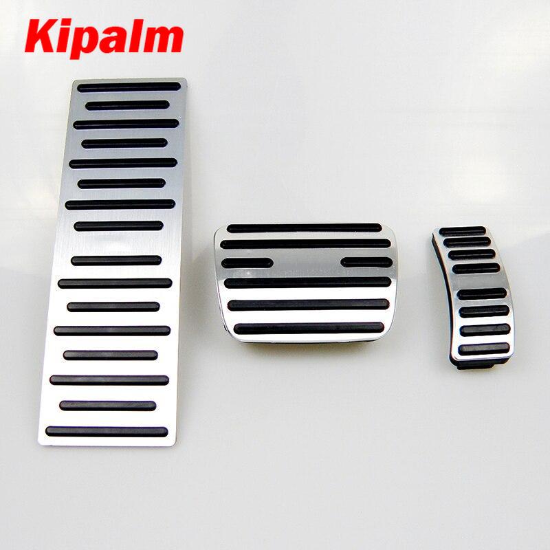 No Drill Aluminum Car Foot Rest Pedal Pads Cover With Rest Pedals Fit Gas Brake Rest Pedal For Audi A4 A5 A6 Q5 AT LHD