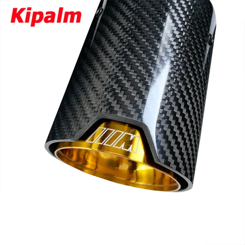 2PCS M Performance Style Design Carbon Fiber Exhaust Tips Muffler Pipe 170mm Length for BMW F30 F31 F20 F22