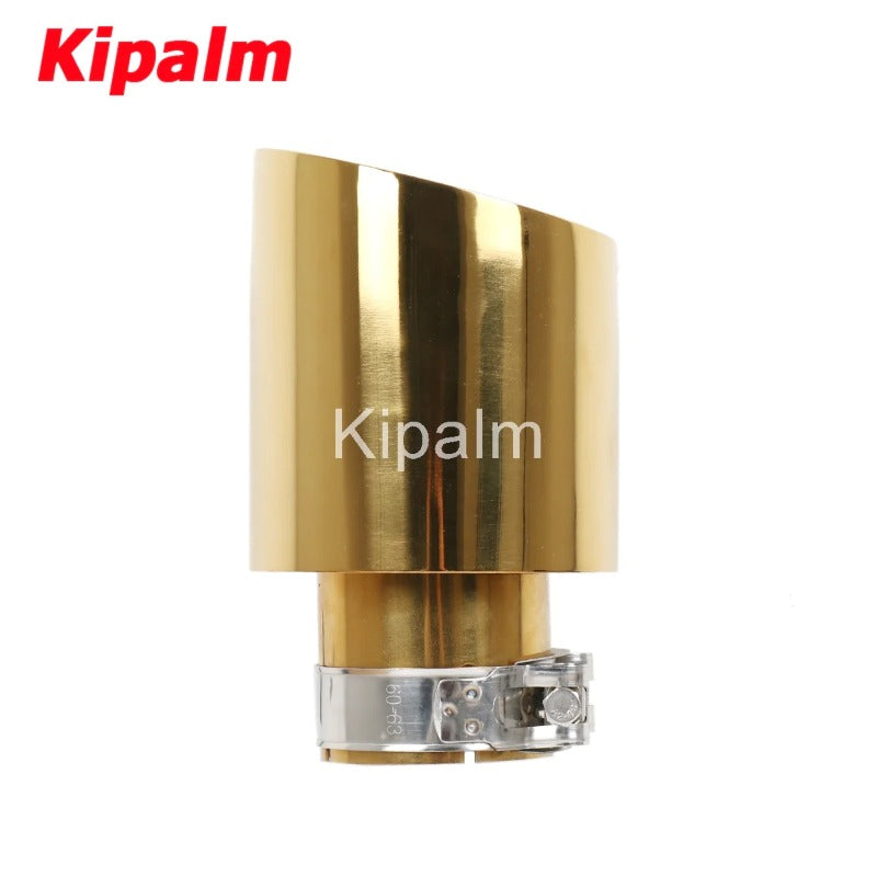 Customized Logo Double Wall Car Tail Pipe Stainless Steel Golden Exhaust Tip