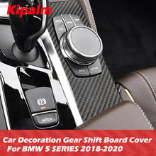 Load image into Gallery viewer, Car Interior Accessories Carbon Fiber Decoration Gear Shift Board Cover for BMW 5 Series 2018-2020