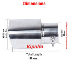 Load image into Gallery viewer, Universal Polished Stainless Steel Rectangular Exhaust Muffler Nozzle for Audi Benz VW BMW