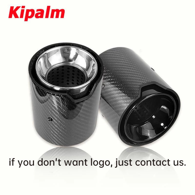 4pcs M Logo Carbon Fiber Exhaust Tip Muffler Cutter for BMW M2 F87 M3 F80 M4 F82 F83 M6 F06 F12 F13