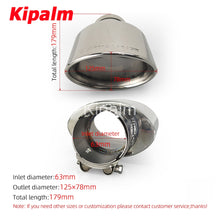 Load image into Gallery viewer, 1pcs Oval Exhaust Tips Muffler Stainless Steel Pipe for Mercedes Benz W204 AMG C63 C65 Modify
