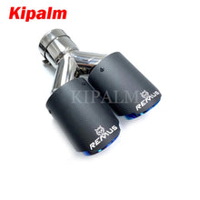 Load image into Gallery viewer, Dual Equal Length Remus Sport Matte Carbon Fiber Exhaust Muffler Tips Glossy Blue Pipe for BMW BENZ