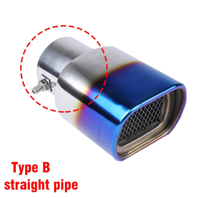 Universal Polished Stainless Steel Rectangular Exhaust Muffler Nozzle for Audi Benz VW BMW