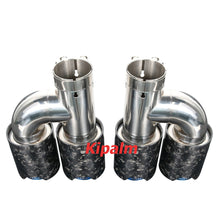 Load image into Gallery viewer, Kipalm M Performace h Style Dual End Forged Carbon Fiber Exhaust Muffler Pipe For BMW Universal Double Out