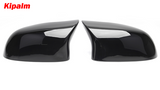 1 Pair Replacement ABS Mirror Cover for BMW X5 F15 X6 F16 X3 F25 X4 F26 2014-18 gloss black or White M look mirror cover