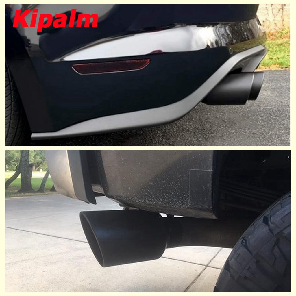 1pcs Kipalm Black 4 Inch Exhaust Pipe Tip Factory Export Car Truck Pipe Stainless Steel Muffler