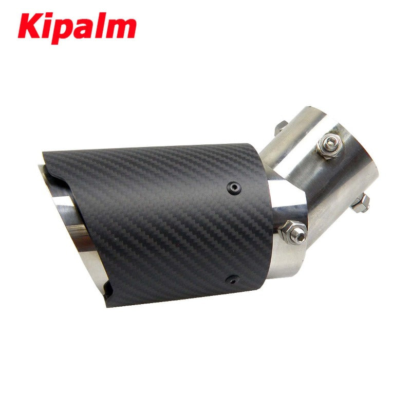 No Logo Angle Adjustable Pipe Matte Carbon Fibre Exhaust Tip Muffler Tip for Toyota HONDA