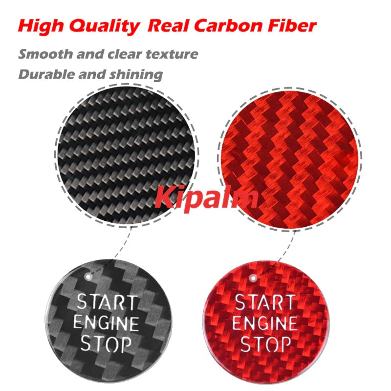 Carbon Fiber Engine Start Stop Button Stickers Trim Cover For BMW G20 G14 G15 X5 G07 Z4 G29