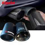 1PC Akrapovic Case Car Universal Pipe Carbon Fiber Cover Exhaust Muffler Pipe Tip Housing with Spring Buckle Clip