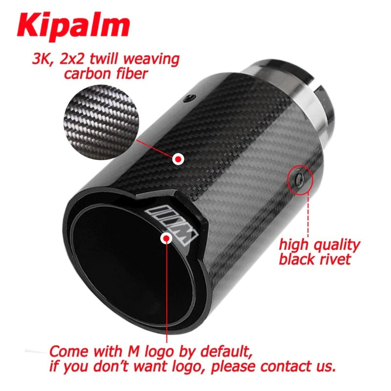 1PC Customize 170mm Long M Performance Carbon Fiber Exhaust Tips Muffler Pipe for BMW M3 M4 M5