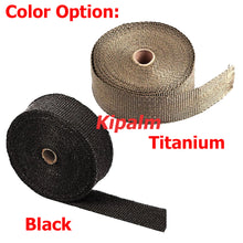 Load image into Gallery viewer, 5M 10M 15M Motorcycle Exhaust Heat Wrap Roll with Stainless Ties Fiberglass Heat Shield Tape