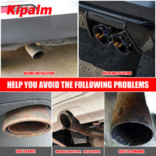 Load image into Gallery viewer, Kipalm M Performace h Style Dual End Forged Carbon Fiber Exhaust Muffler Pipe For BMW Universal Double Out