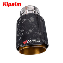 Load image into Gallery viewer, CARMON Forged Carbon Fiber Exhaust Pipe Muffler Tip with Gloden Stainless Steel for Accord BRV HRV CRV Odyssey