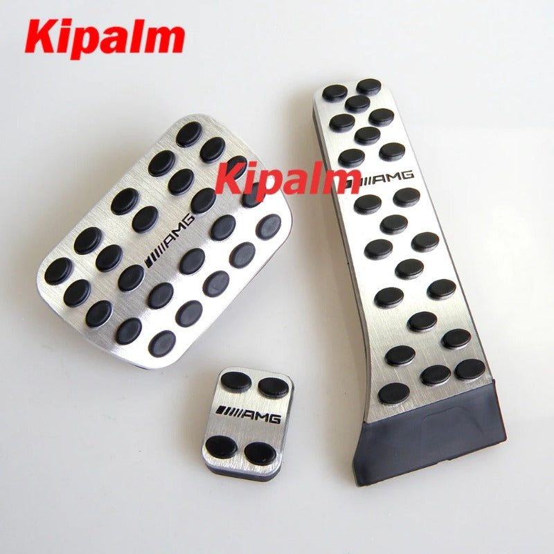 Drill Gas Accelerator Brake Pedal Pad Cover For Mercedes Benz GLK X204 Aluminum Alloy Gas Brake Pedal with AMG LOGO