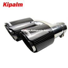 Load image into Gallery viewer, Audi A4 A5 A6 A7 h-style Car Akrapovic Dual Carbon Fiber Stainless Steel Double Muffler Tip Twin Pipe