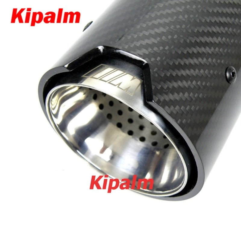 4pcs M Logo Carbon Fiber Exhaust Tip Muffler Cutter for BMW M2 F87 M3 F80 M4 F82 F83 M6 F06 F12 F13