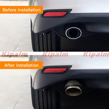 Load image into Gallery viewer, Car Universal Wavy Edge Sand Blasting Stainless Steel Matte Carbon Fiber Exhaut Tip for BENZ AUDI  TOYOTA HONDA