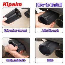 Load image into Gallery viewer, 1PC Akrapovic Case Car Universal Pipe Carbon Fiber Cover Exhaust Muffler Pipe Tip Housing with Spring Buckle Clip