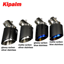 Load image into Gallery viewer, HRV Kicks Livina Tiida Juke Angle Adjustable Bolt-On Akrapovic Exhausts Tailpipes with Anti-drop Rope Carbon Fiber Muffler Tips