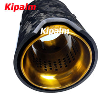 Load image into Gallery viewer, 1PC Forged Carbon Fiber Exhaust Tips for M Performance Muffler Tail Pipe 120mm Length Gold BMW M2 M3 M4 M5 M6