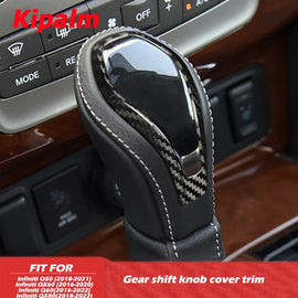Dry Carbon Fiber Car Gear Knob Handle Ball Sticker for Infiniti Q50 Q60 QX60 QX80 2018-2022