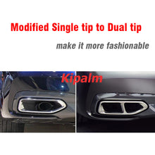 Load image into Gallery viewer, 304 Stainless Steel Square Dual End Tip Cover for BMW 7 Series G11 G12 2016-2018 Car Muffler Tailpipe Sticker