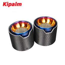 Load image into Gallery viewer, 4PCS Blue BMW M3 M4 G80 G82 G83 M Performance Style Carbon Fibre Exhaust Tips Muffler Pipe