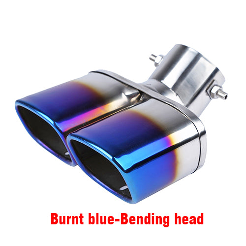 Twin Square Chrome Heavy Duty Exhaust Muffler Vehicle Modification Stainless Steel Exhaust Pipe
