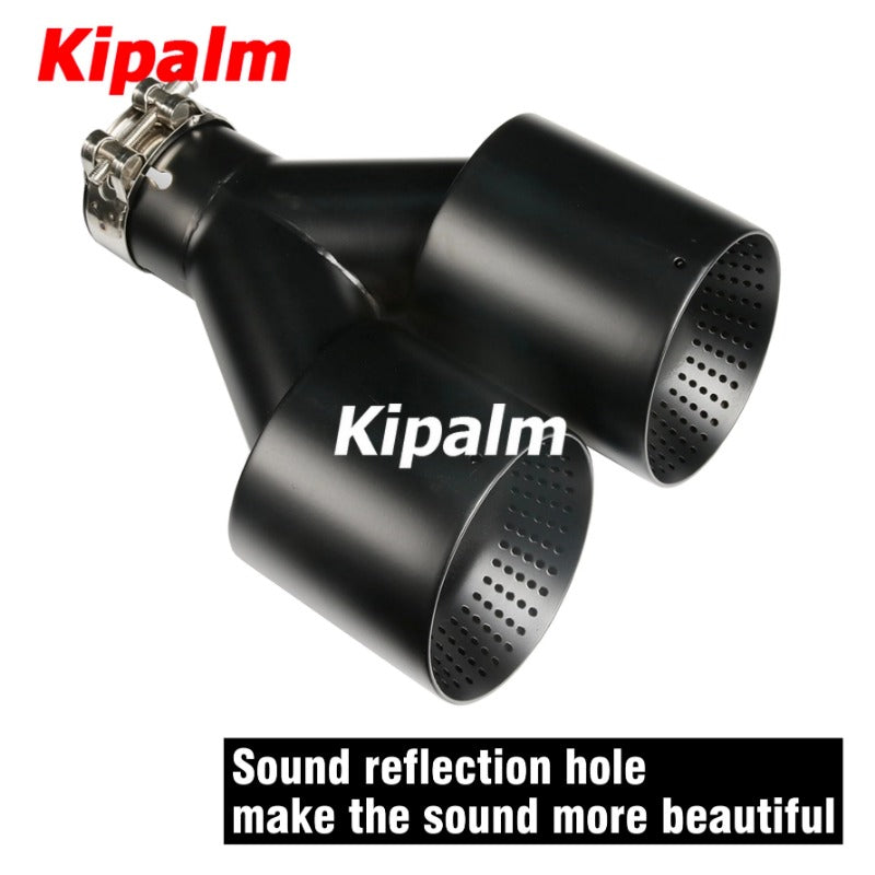 Black Stainless Steel Exhaust Tail Tips for VW Golf R MK7 Golf 6 Exhaust Muffler Pipes with Akrapovic Logo